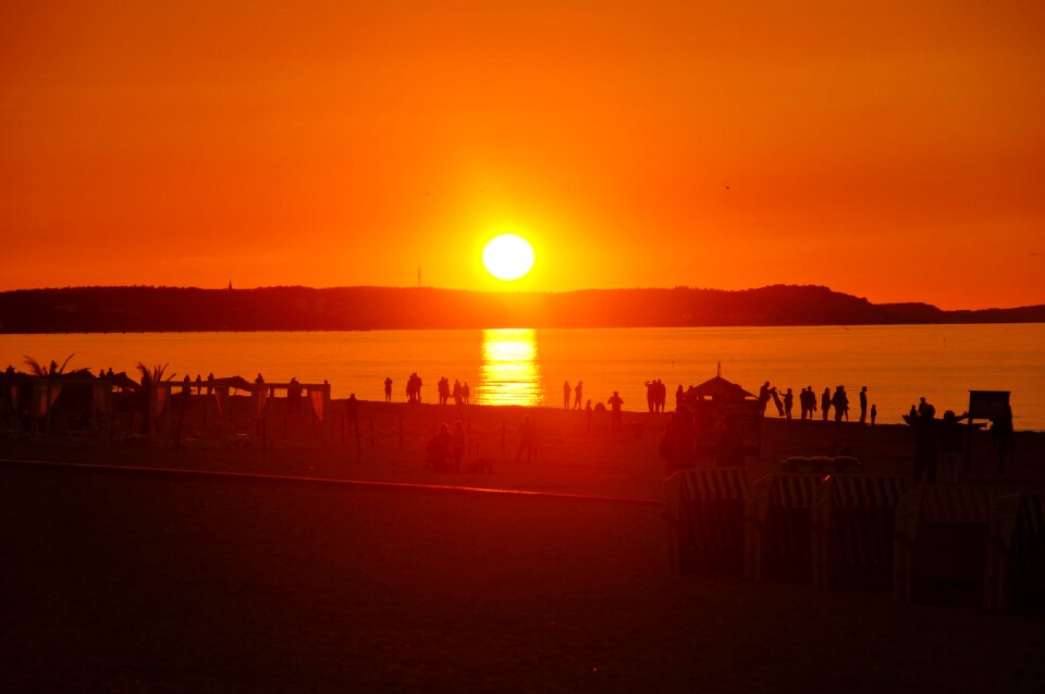 Evening beach romance