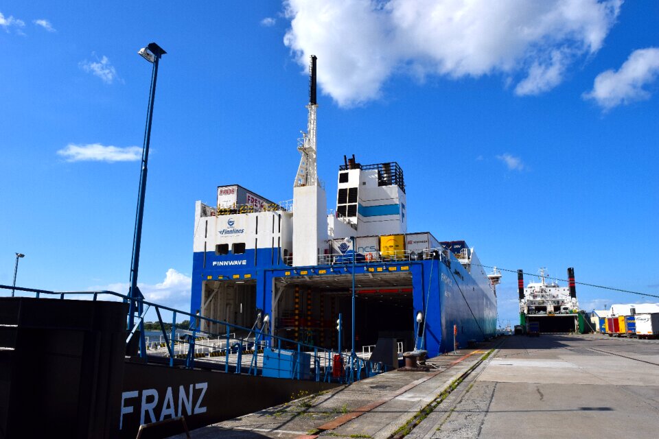 Baltic sea car ferry port