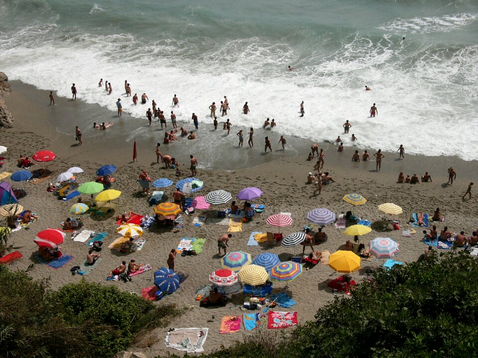 Umbrellas colorful spain