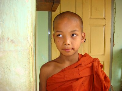 Buddhism burma child photo