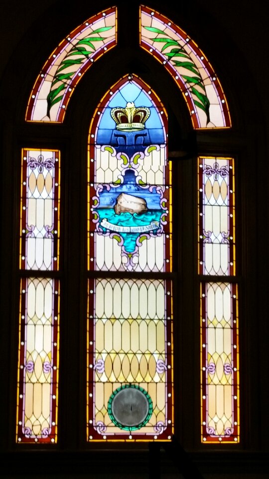 Glass stained blue
