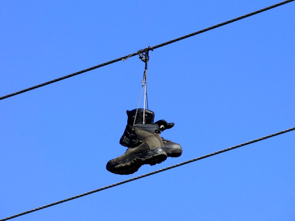 High up blue shoes