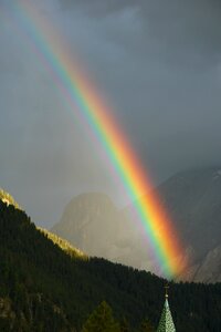Rainbow mountain rain