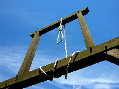 Loop wooden frame blue sky