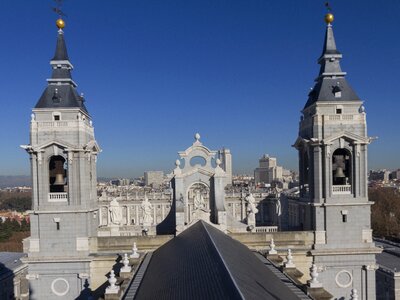 Royal palace almudena cathedral monuments photo