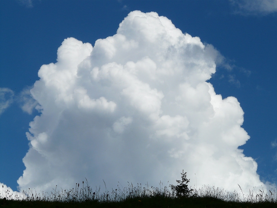 Thunderstorm sky blue