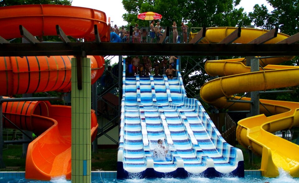 Slide bathe summer