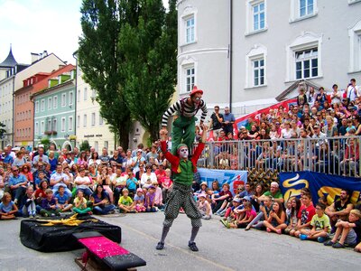 Clown art outdoor performance lienz
