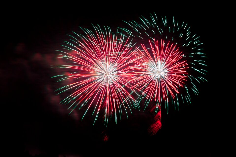 New year's eve night pyrotechnics
