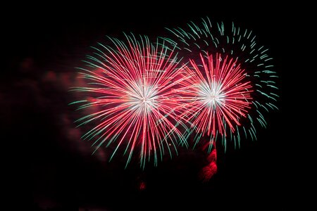 New year's eve night pyrotechnics