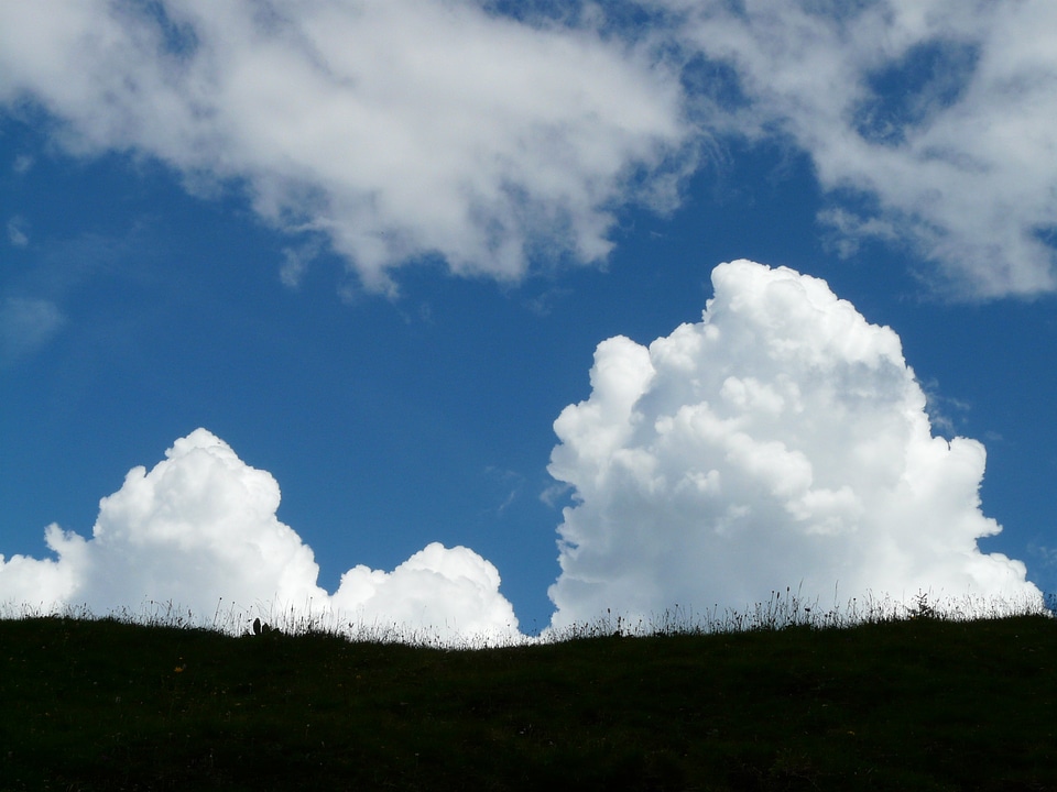 Thunderstorm sky blue