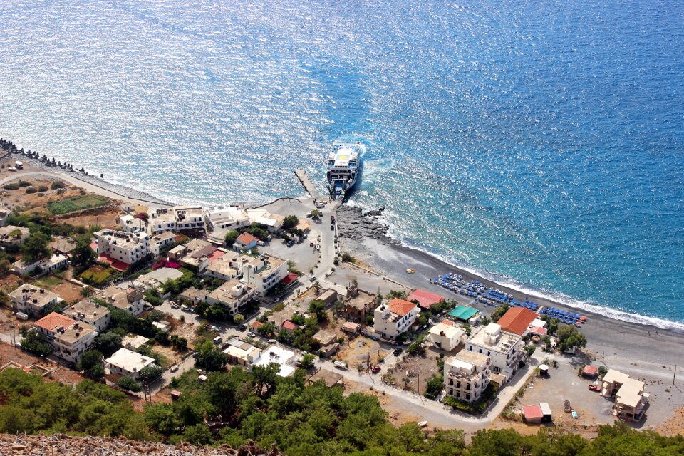 Island village distant