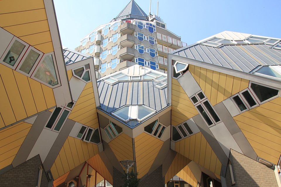 Rotterdam cube houses on stilts holland