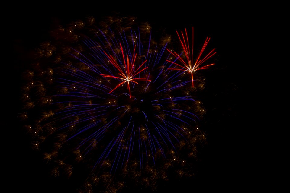 New year's eve night pyrotechnics