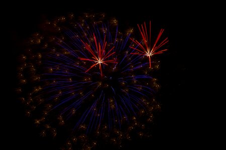 New year's eve night pyrotechnics