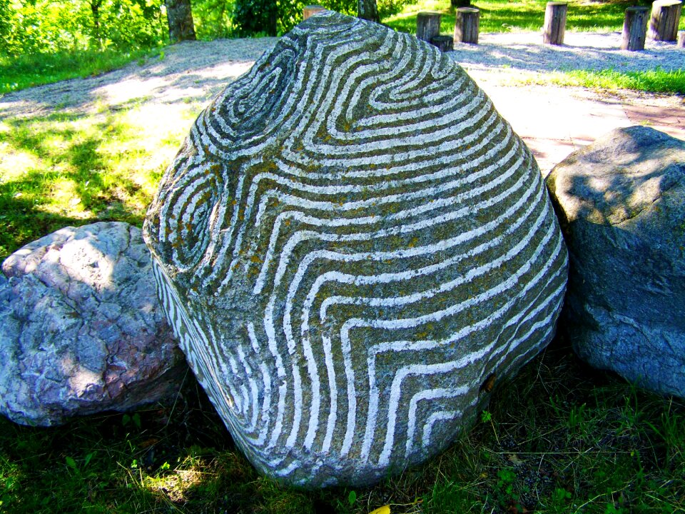 Rock blocks stone gray-white rock