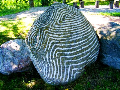 Rock blocks stone gray-white rock photo