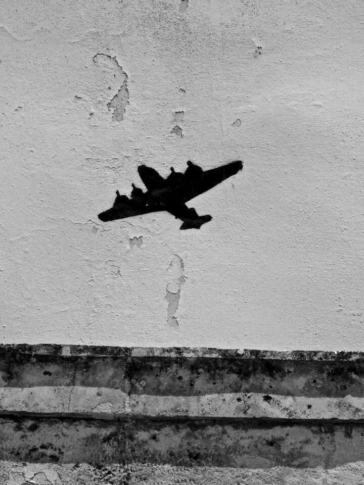 Silhouette airplane shape