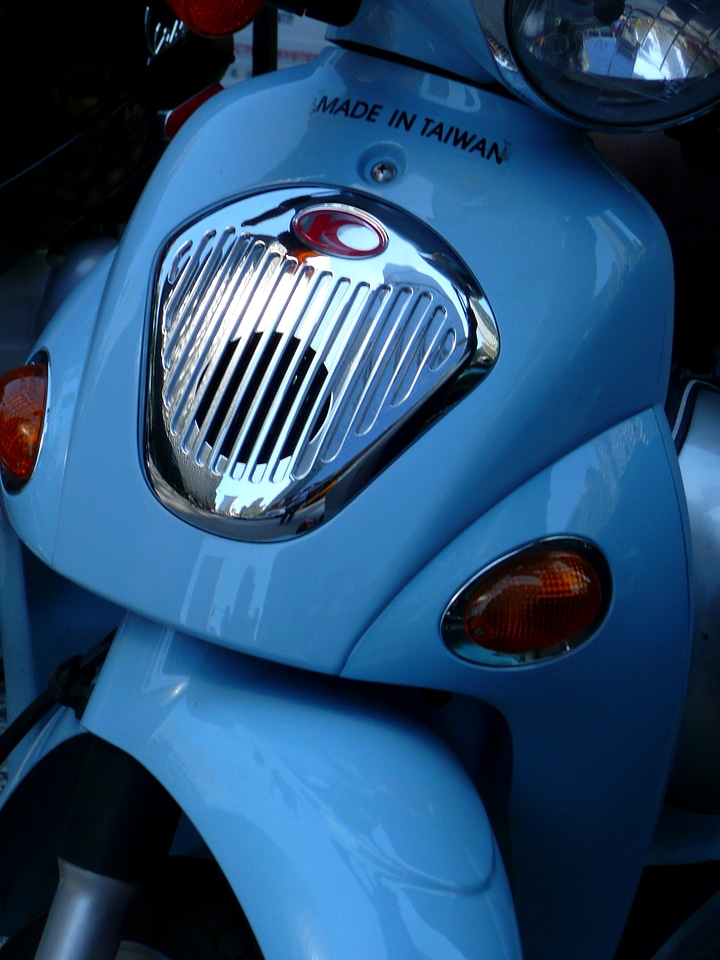 Motorcycle blue transportation