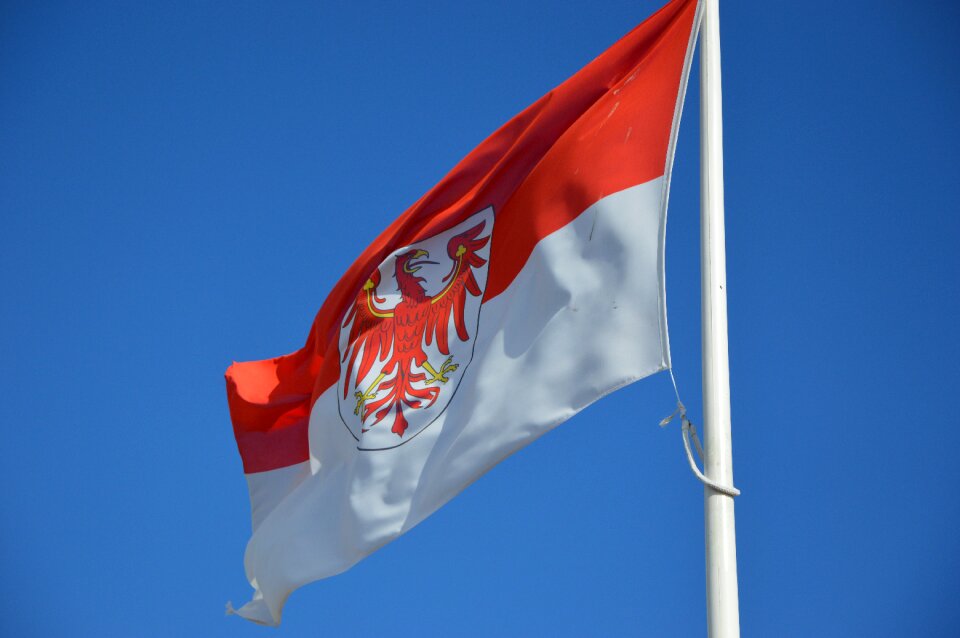 Flag brandenburg red eagle