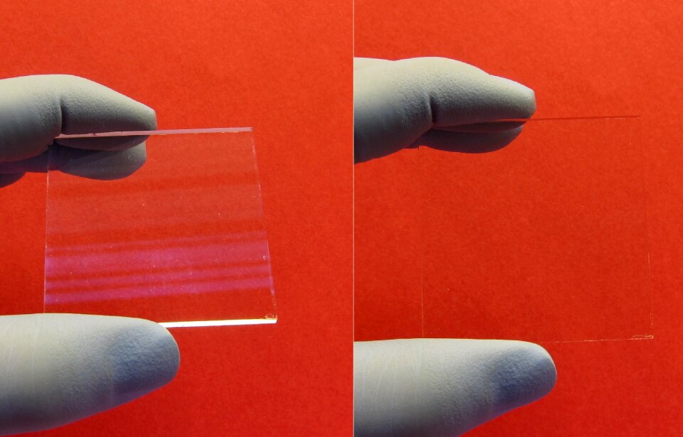 Glass sheet surface