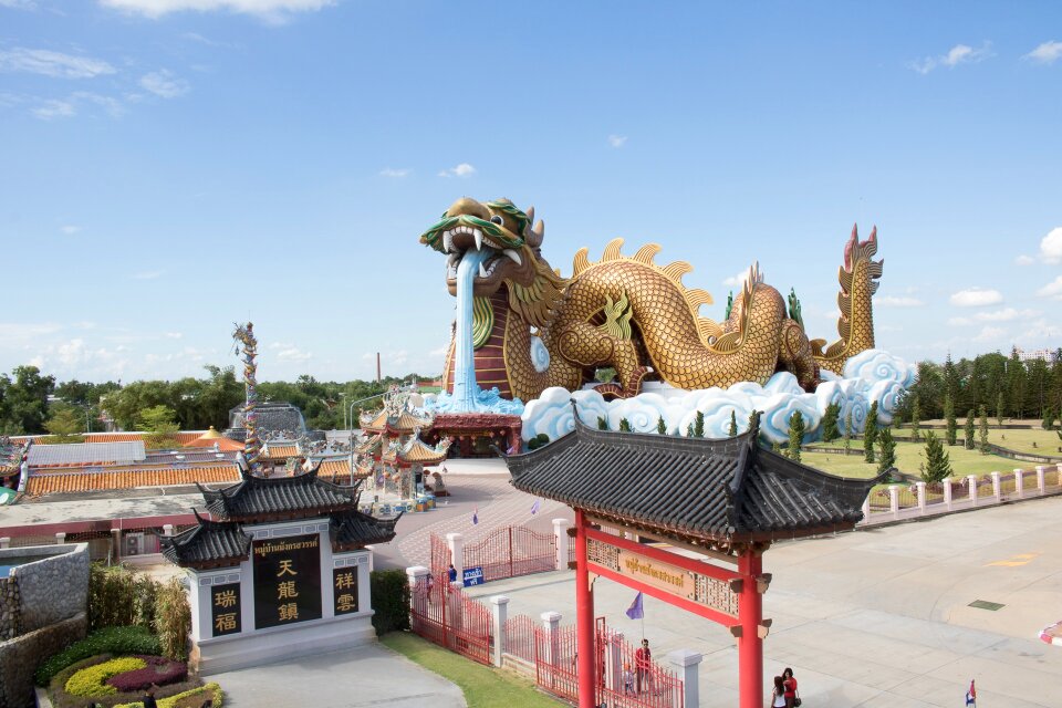 The main shrine in the city my father suphan buri dragon's heaven village