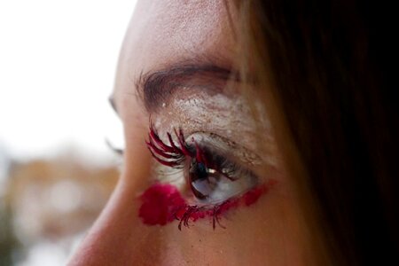 Photoshoot brown eyes close up