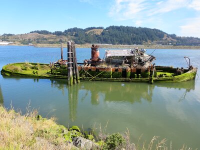 Sunken boat pacific fishing