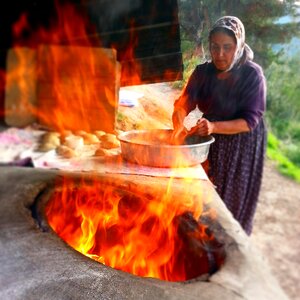 Tandoor flame dough photo