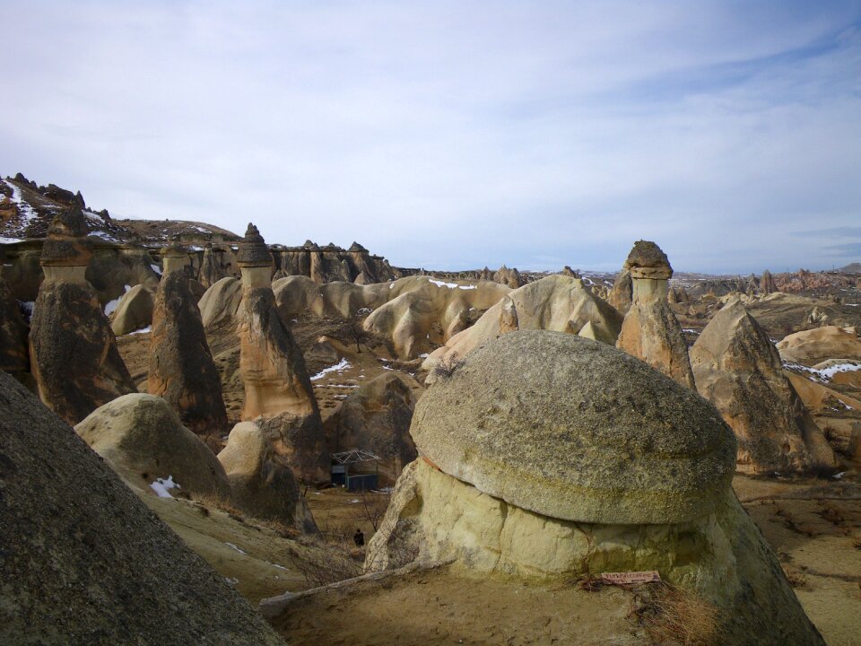 Landscape tuff stones erosion