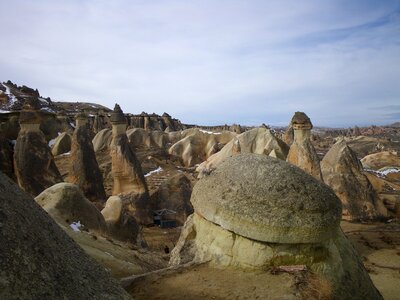 Landscape tuff stones erosion