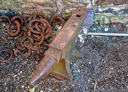 Rusty blacksmith iron