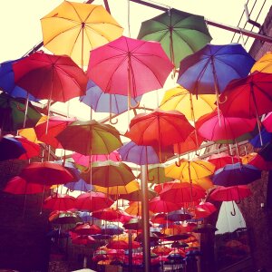 Umbrella rain colors