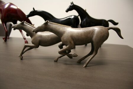 Statue animal running