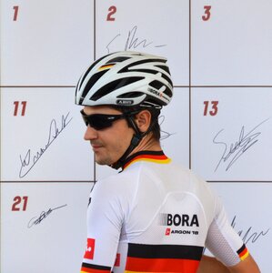 Professional road bicycle racer man people