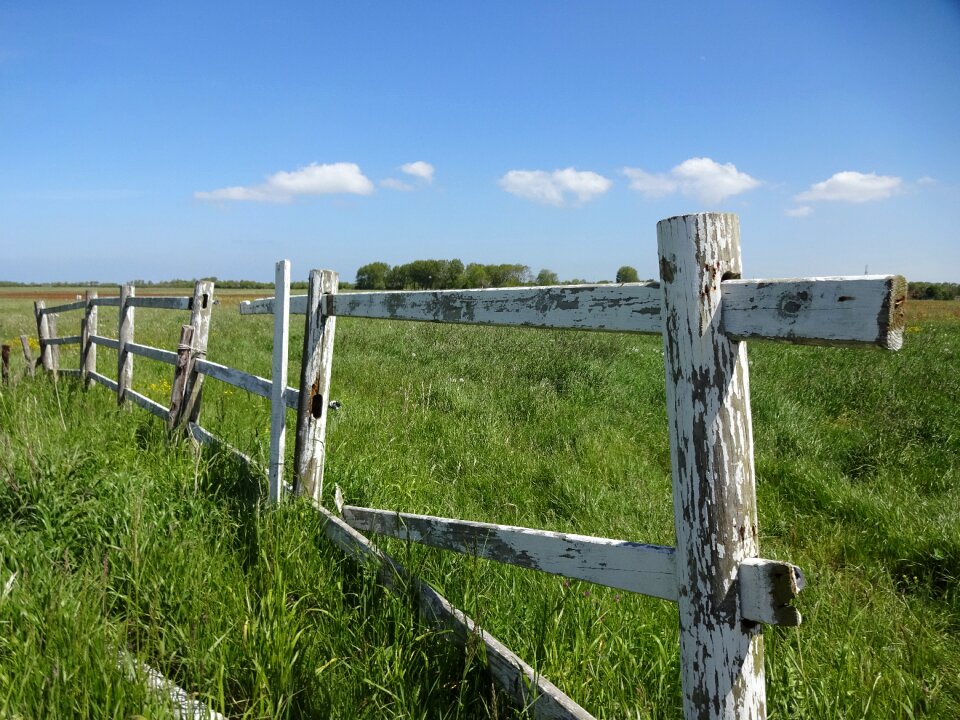 Fence dyke blue sky