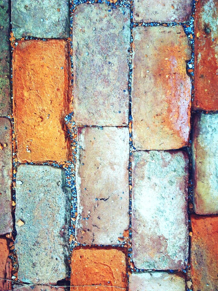 Mosaic bricks brick wall