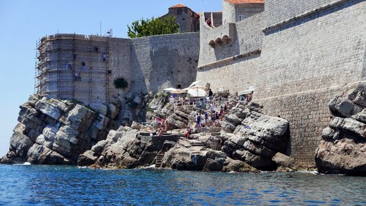 Dubrovnik walls rocks