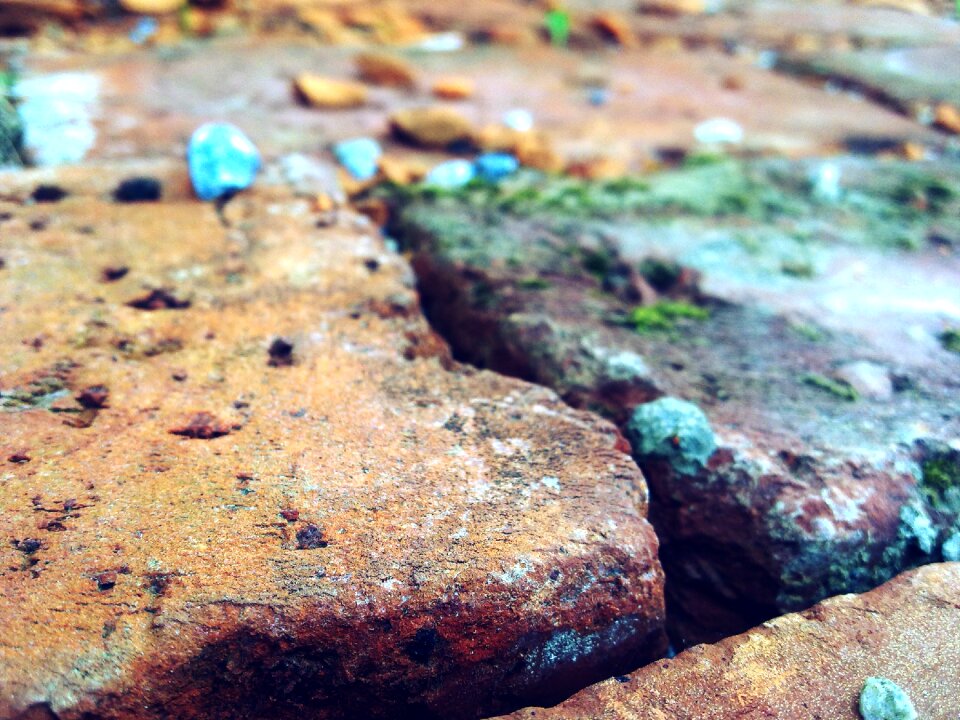 Mosaic bricks brick wall
