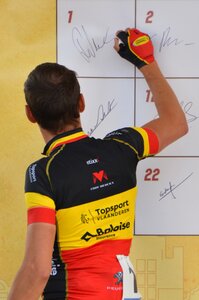 Professional road bicycle racer man people