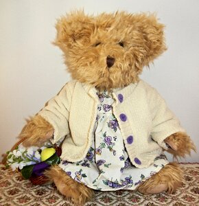 Clothed flower basket