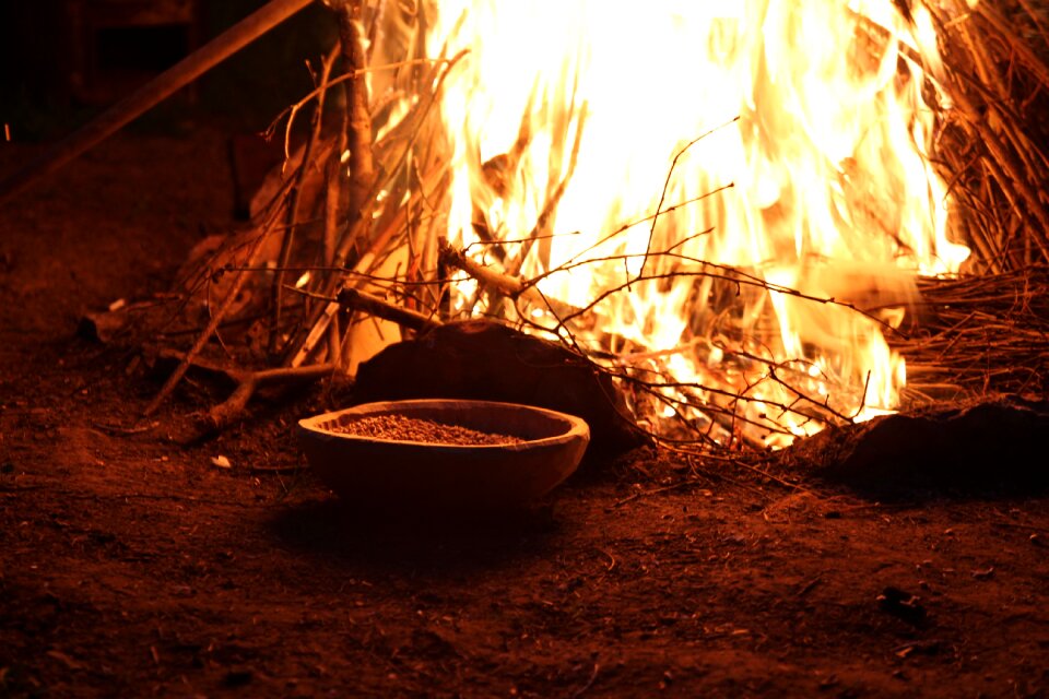 Orange flame warm
