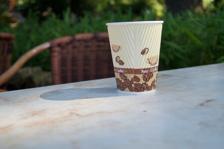Drink paper cup break photo