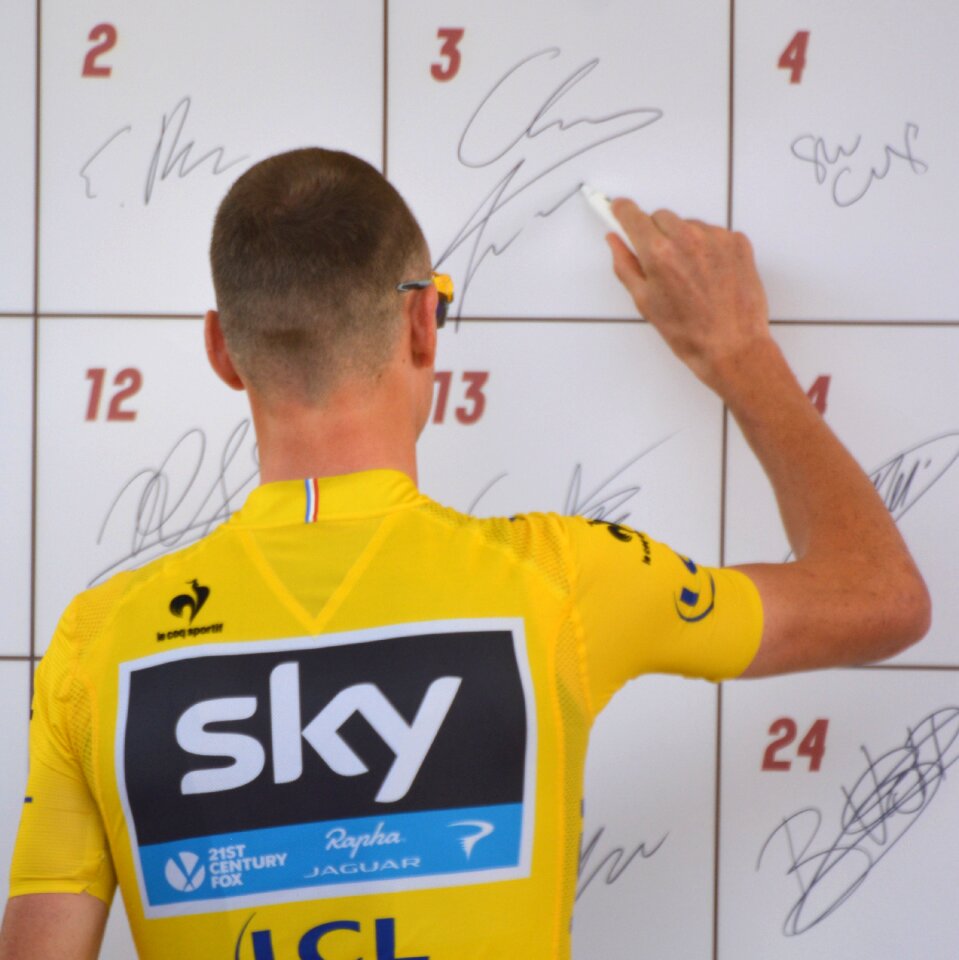 Celebrity cyclist professional road bicycle racer