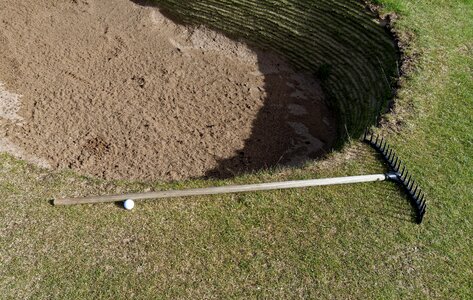Rake golf ball ball