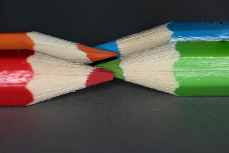 Colour pencils draw graphic design