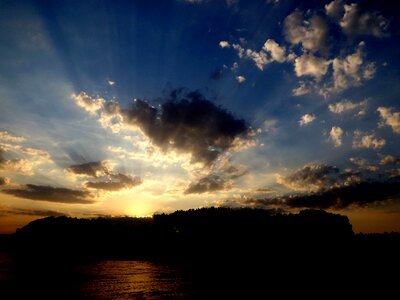 Sun twilight in the evening