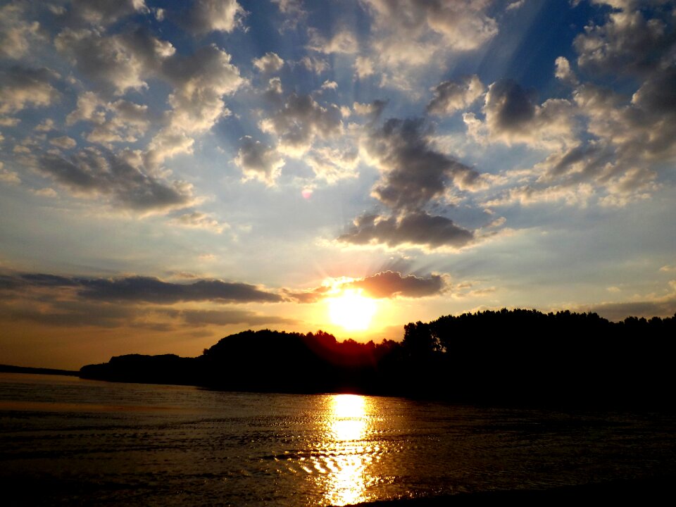 Sun twilight in the evening