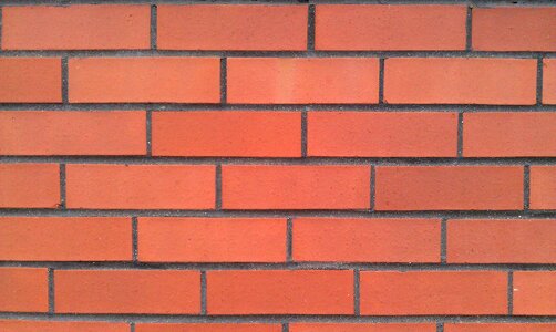 Red new bricks building photo
