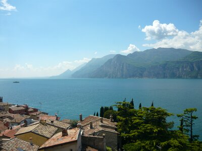 Italian lake garda mountain photo